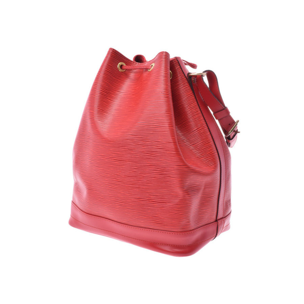 Louis Vuitton Shoulder Leather Red Bag Epi Noe